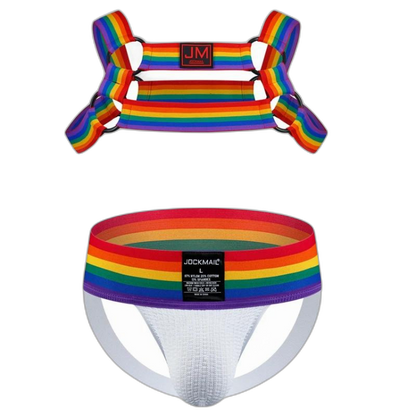 Jockmail Pride Warrior Rainbow Harness Set