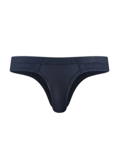 Men's Simple Breathable Mesh Pouch Thong & Strings