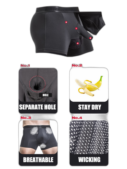 3 Pack Men's Separated Pouch Mesh Support Trunks