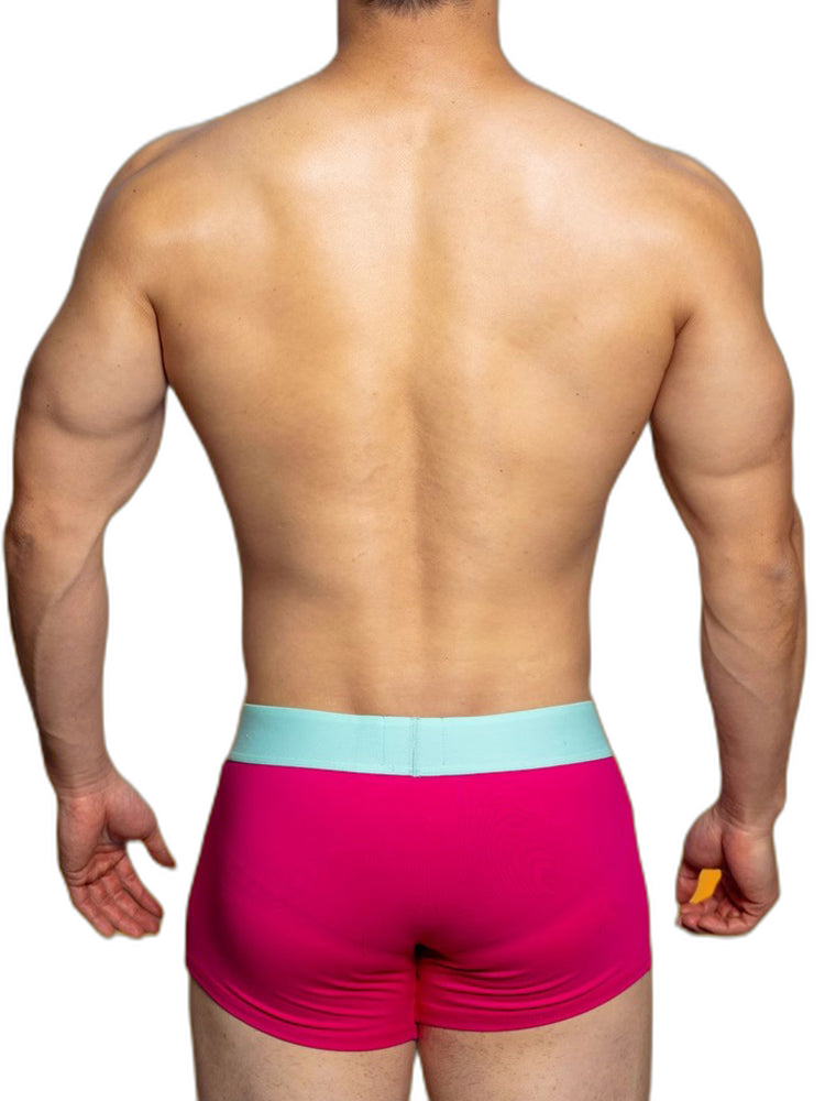 2 Pack Men's Mesh Transparent Open-Cut Cotton Mesh Trunks