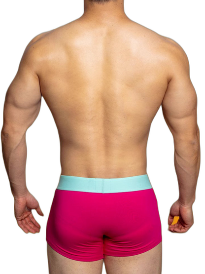 2 Pack Men's Mesh Transparent Open-Cut Cotton Mesh Trunks