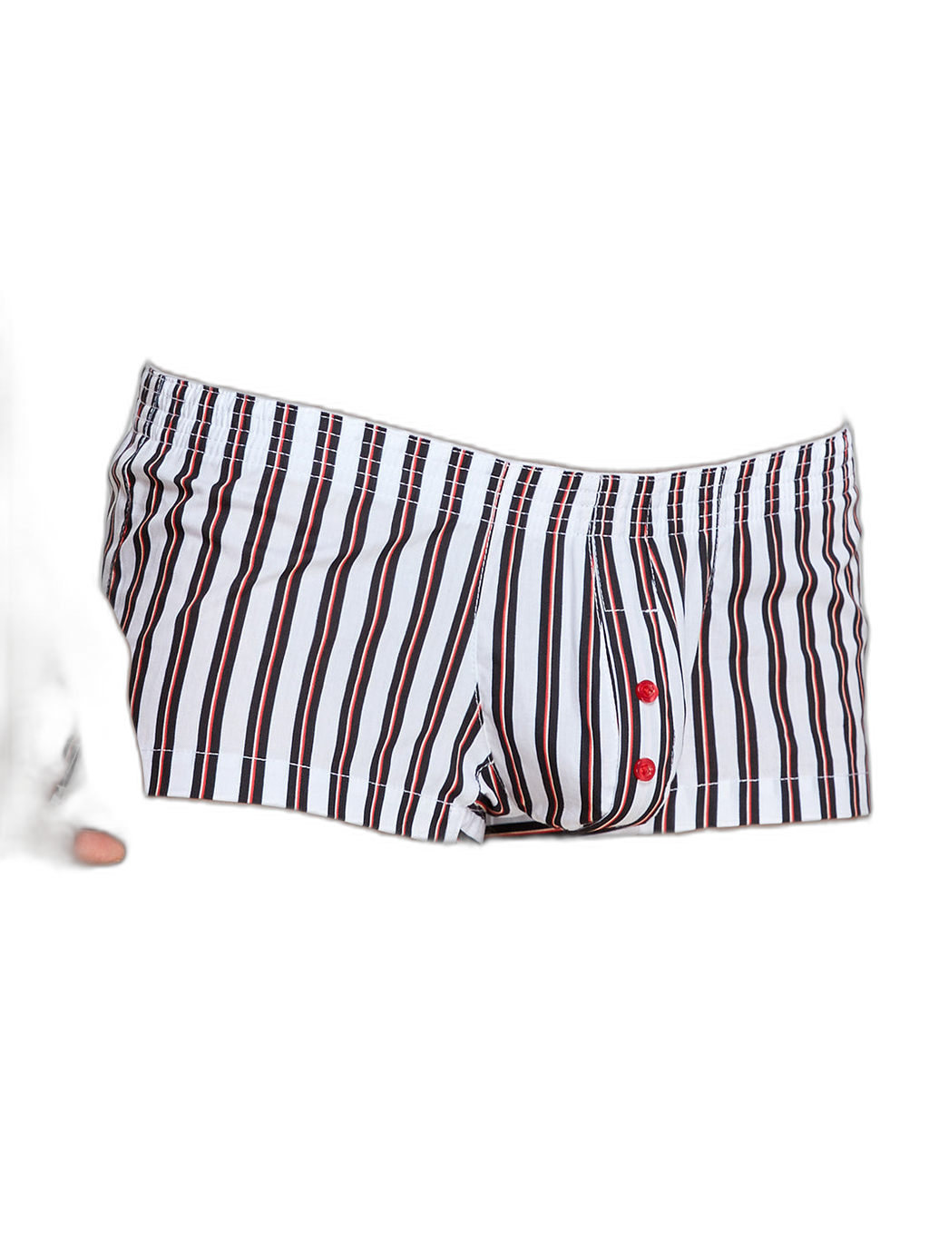Men's Color Stripes Trunks With Button Fly
