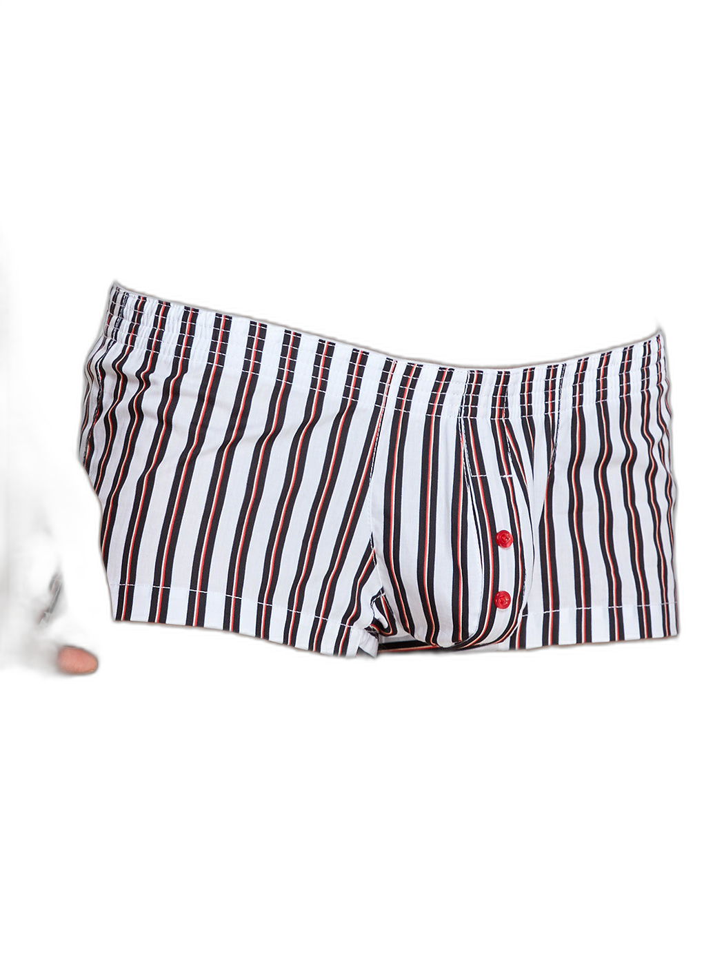 Men's Color Stripes Trunks With Button Fly