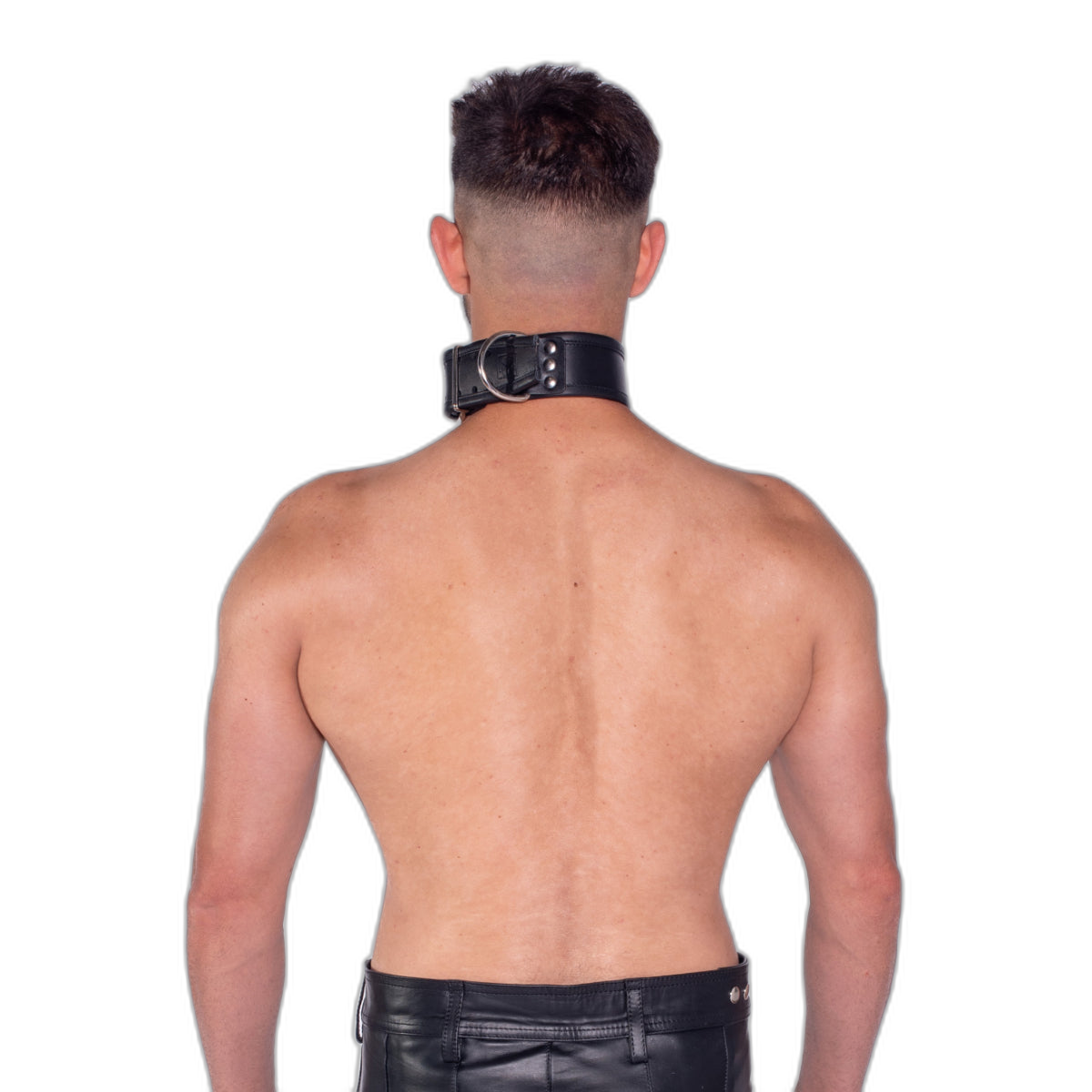 Prowler RED Leather Collar Black