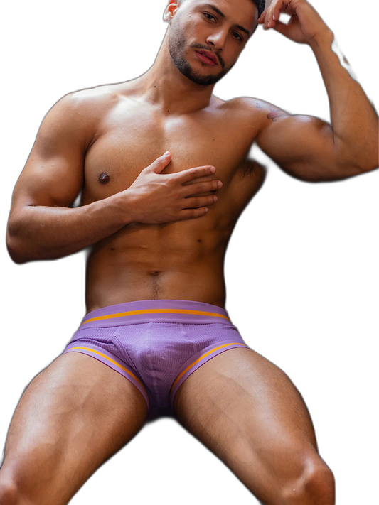2 Pack Men's Spliced Color Trunks with Functional Fly