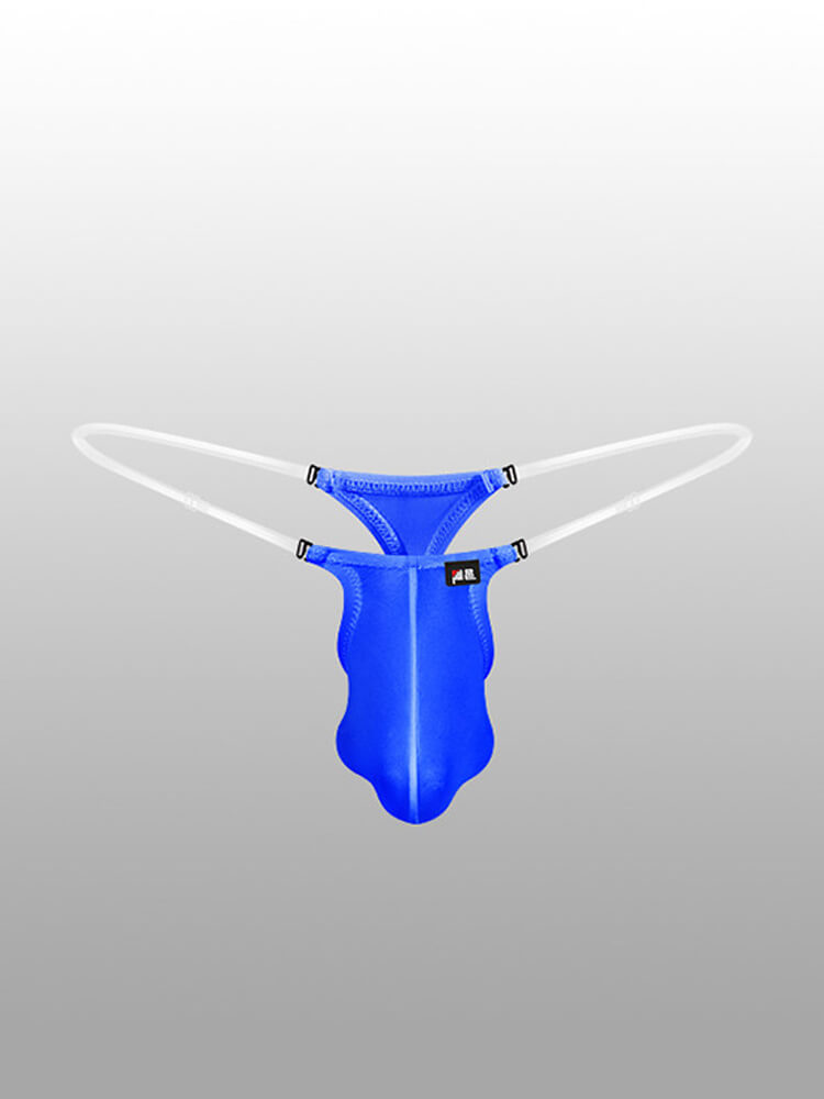 Men's Sexy Transparent Belt High Elastic Thong