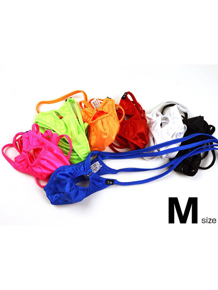 Men's Sexy Solid-Color Cut-Out Strappy Thong