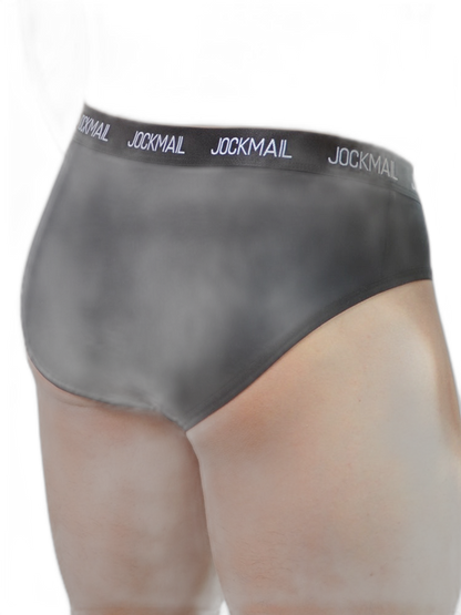 2 Pack Men's Sporty Letter Print Supportive Low-Rise Ice Silk Skin-Friendly Bikini