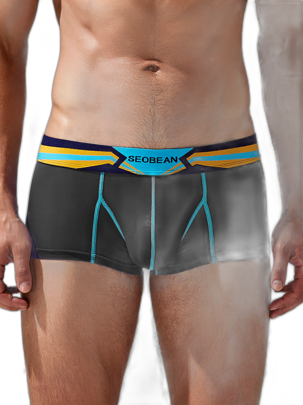 Men's Sport Splicing Lines Trunks