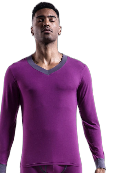 Mens Base Layers V-Neck Thermal Shirt