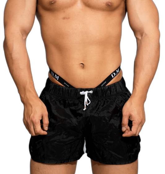 Dog & Master Low Waist Translucent Shorts Black