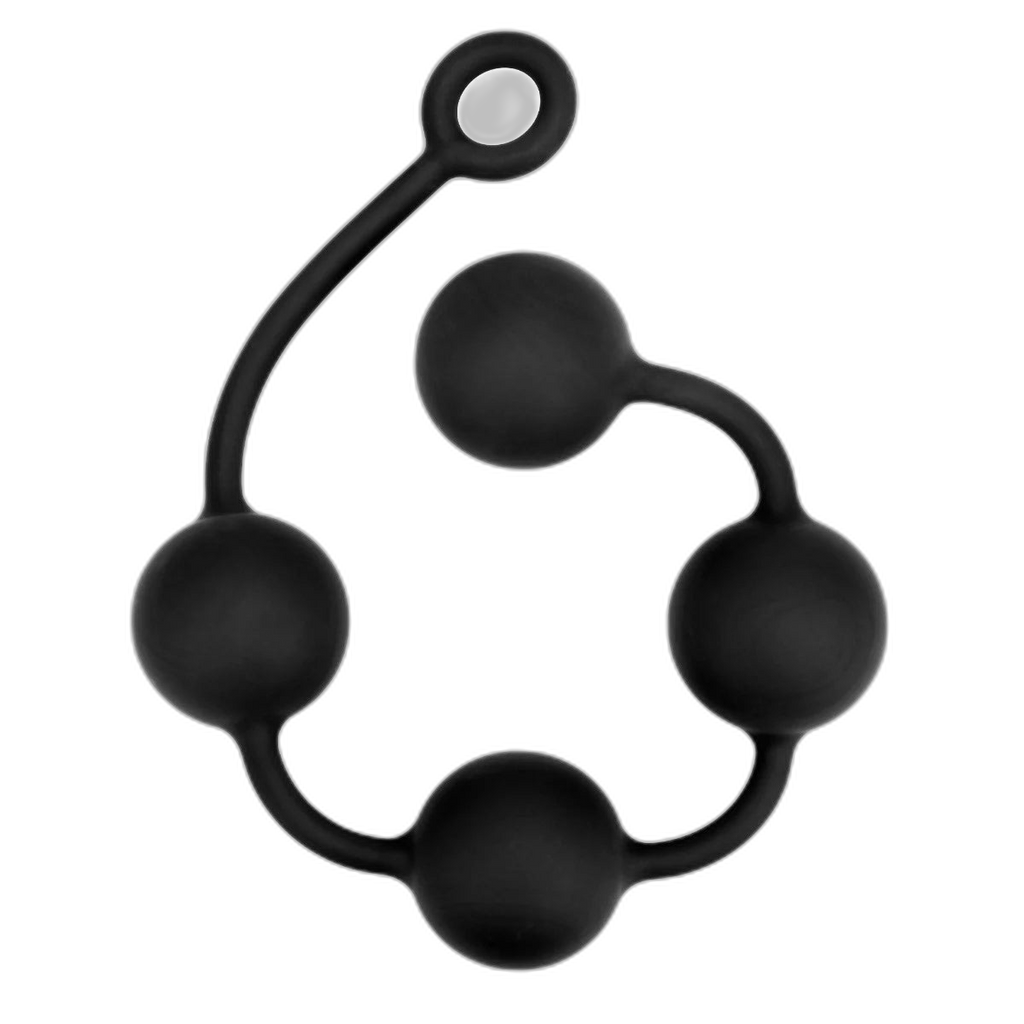 Prowler RED Silicone Anal Beads Black Large
