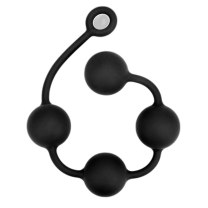 Prowler RED Silicone Anal Beads Black Large