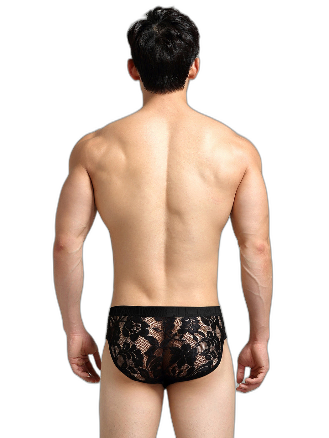 Men's Sexy Lace Semi-Sheer Trunks