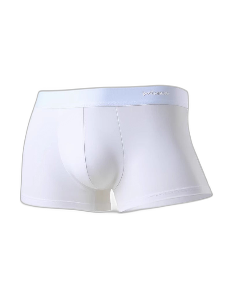 3 Pack Men's Ultra-thin Ice Silk Seamless Solid Trunks