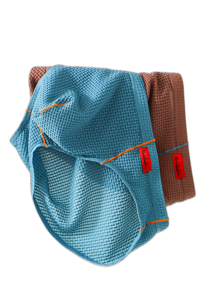 3 Pack Men's Nylon Plaid Lift Hip Briefs Triangle Briefs