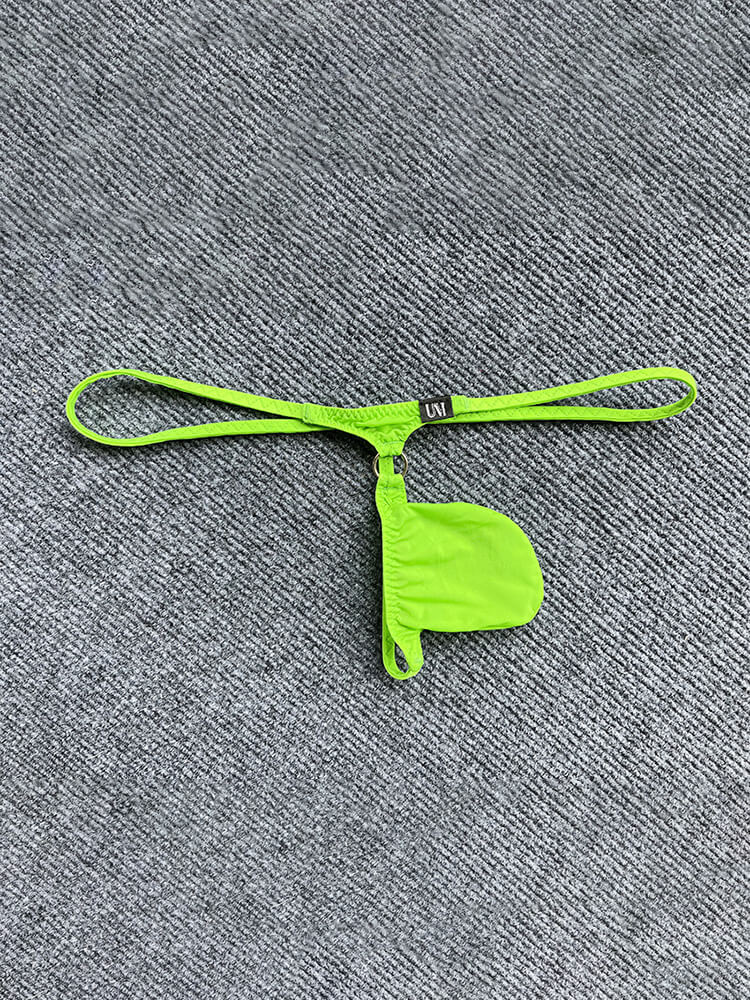 Men's Ice Silk Mesh Transparent Low Rise Thong 