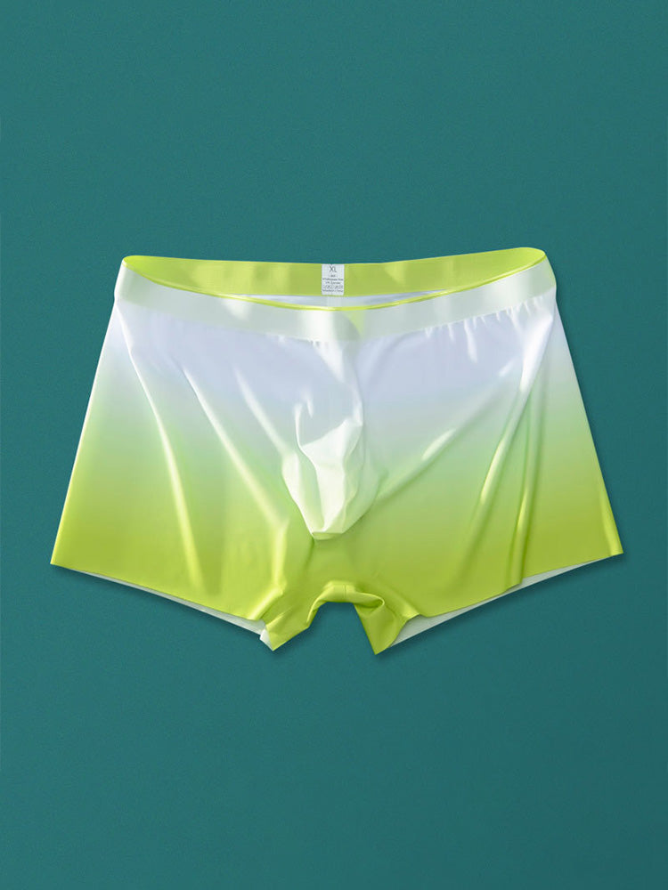 Men's Seamless Gradient Ice Silk Boxer Briefs 