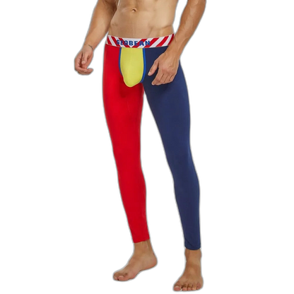 SEOBEAN Color Block Thermal Long Johns