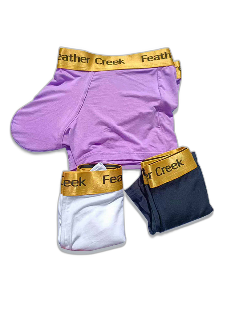 3 Pack Men's U-Shaped Large Pouch Breathable Comfortable Trunks