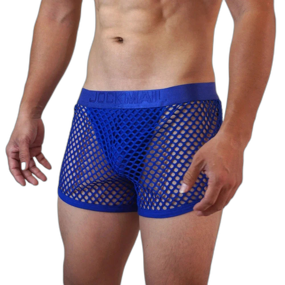 Jockmail 'Reveal All Fishnet' Underwear Shorts