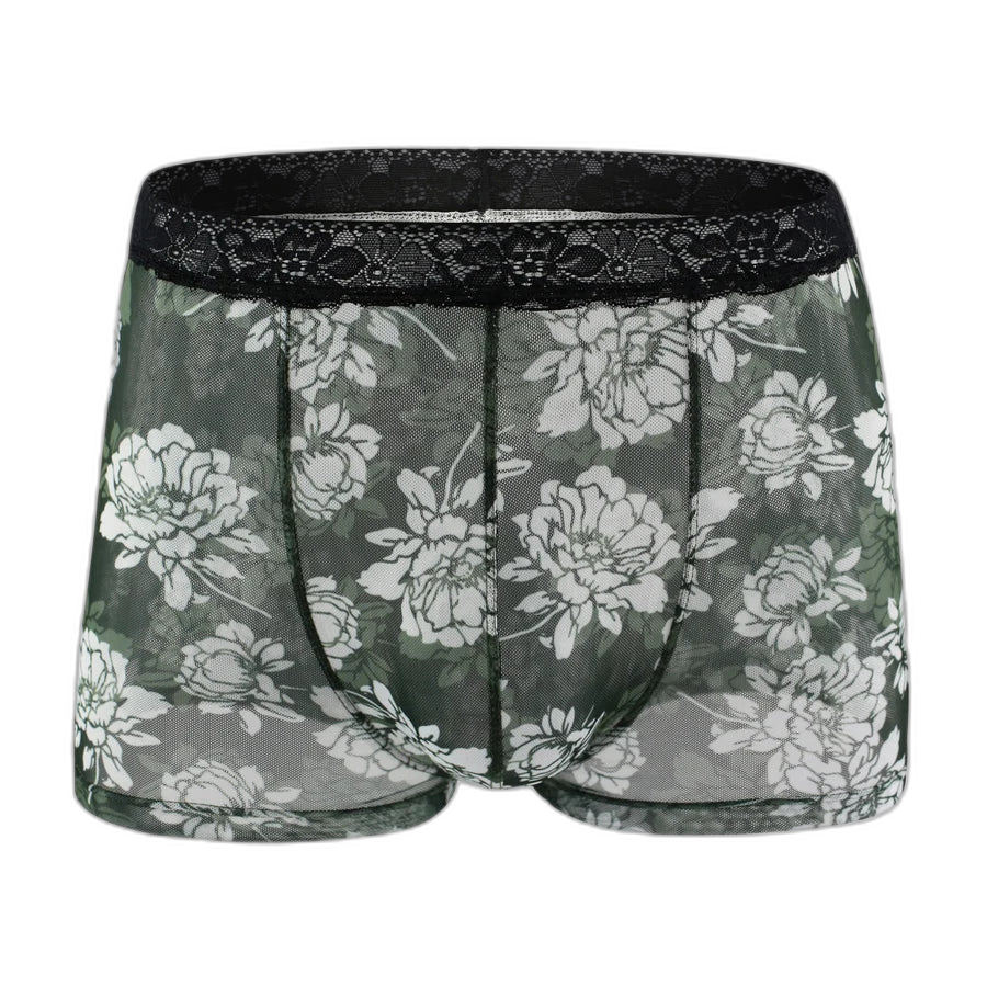Tight Floral Print Boxer Briefs