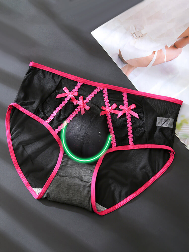 Men's Sexy Bow Detail Lace U-Pouch Briefs