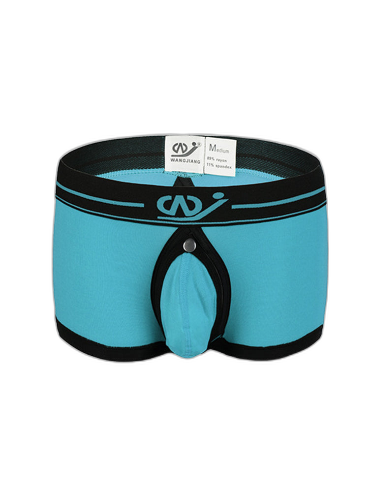 2 Pack Men's Large Pouch Back Opening Sexy Trunks