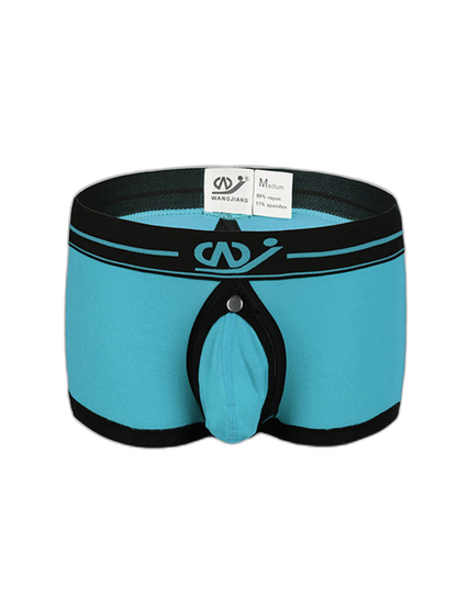 2 Pack Men's Large Pouch Back Opening Sexy Trunks