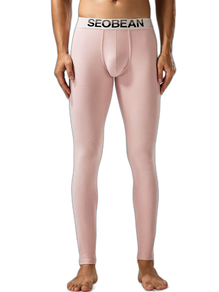 Seobean Men's Thin Autumn and Winter Essential Thermal Underwear Long Pants