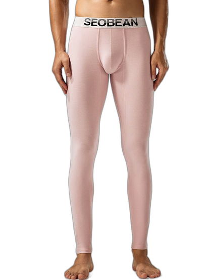 Seobean Men's Thin Autumn and Winter Essential Thermal Underwear Long Pants