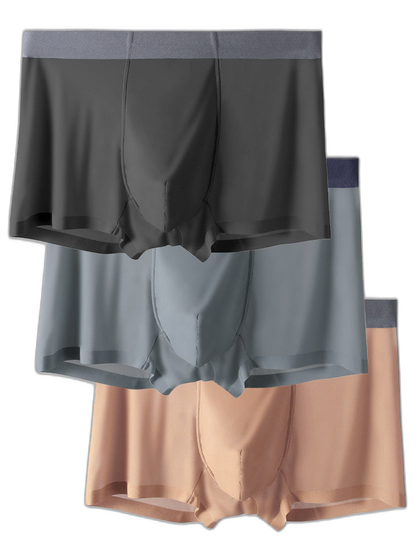3 Pack Trackless Summer Ultra Thin Pouch Men's Trunks
