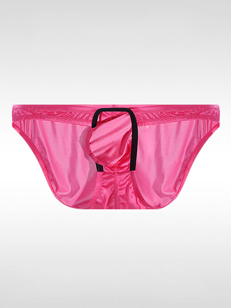 Men's Low-Waist Sexy High-Cut Ice Silk Briefs