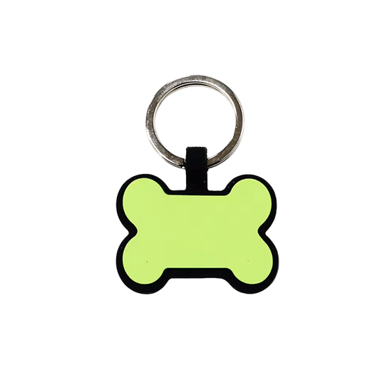 Custom Engraved Silicone Tag Green