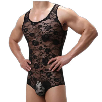 Lace Flower One Piece Bodysuit
