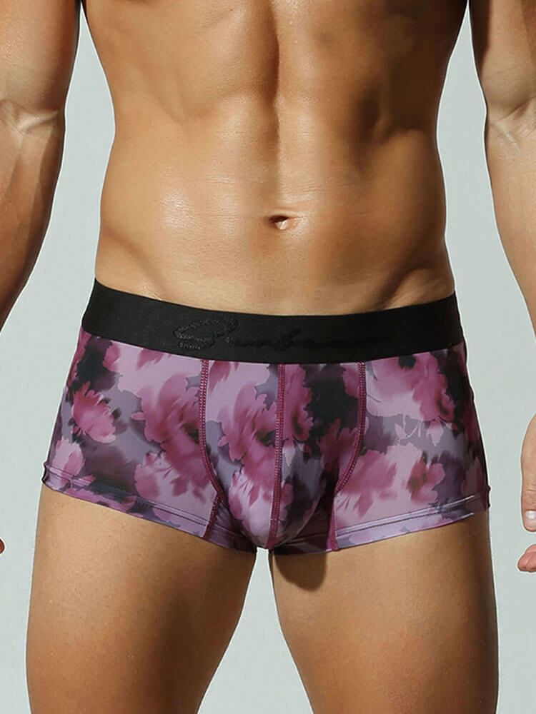 Men's Sexy Ink Floral Quick Dry Boxer Briefs