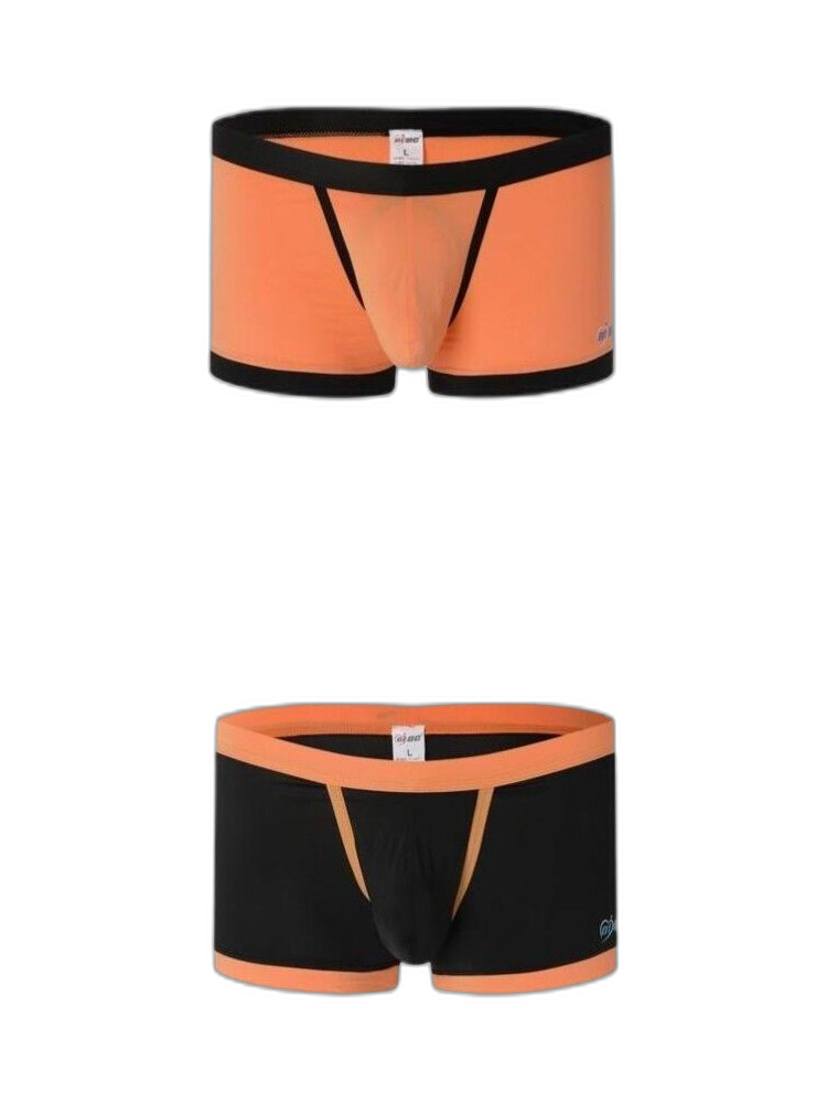 2 Pack Men's Separated Ball Pouch Trunks With Fly