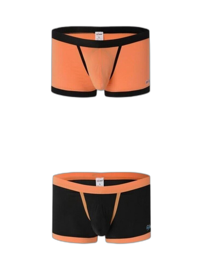 2 Pack Men's Separated Ball Pouch Trunks With Fly