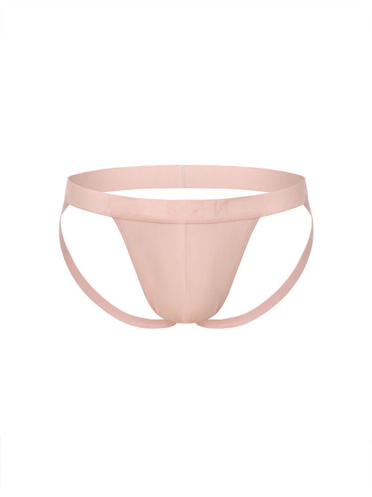 Men's Sexy Solid-Color Sports Double Nylon Thong