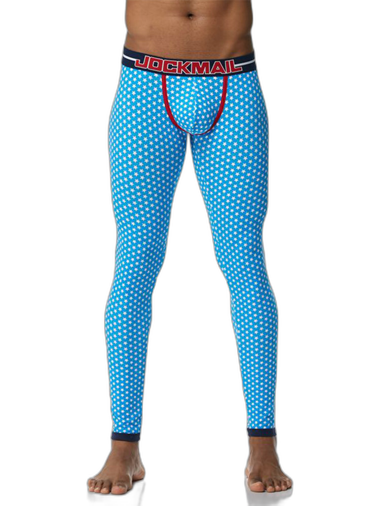 Men's Star Print Cotton Thermal Pants
