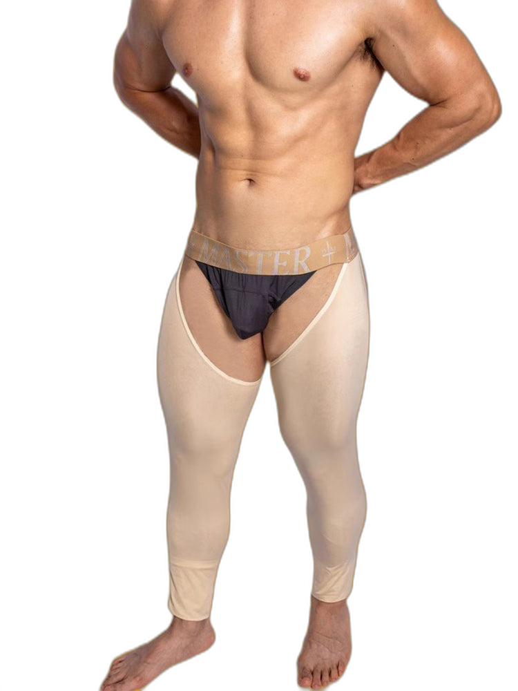 Men's Low-Waist Sexy Hollow Silk-Smooth Semi-Transparent Thermal Pants