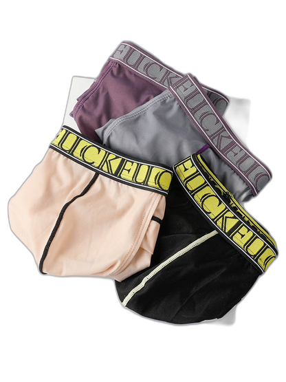 2 Pack Men's Ice-Silk Stretch Sports Briefs with 3D Pouch