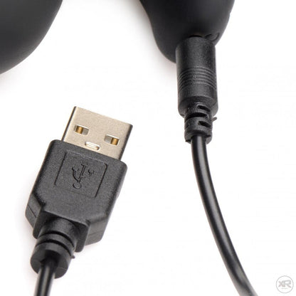 Interchangeable 10X Vibrating Silicone Anal Plug with Remote
