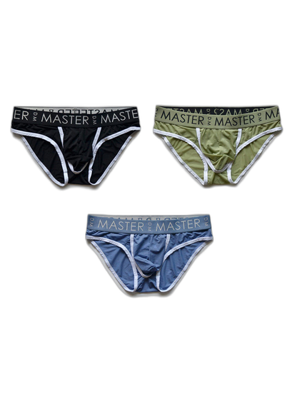 3 Pack Men's High-Elasticity Quick-Dry Pouch-Separated Briefs
