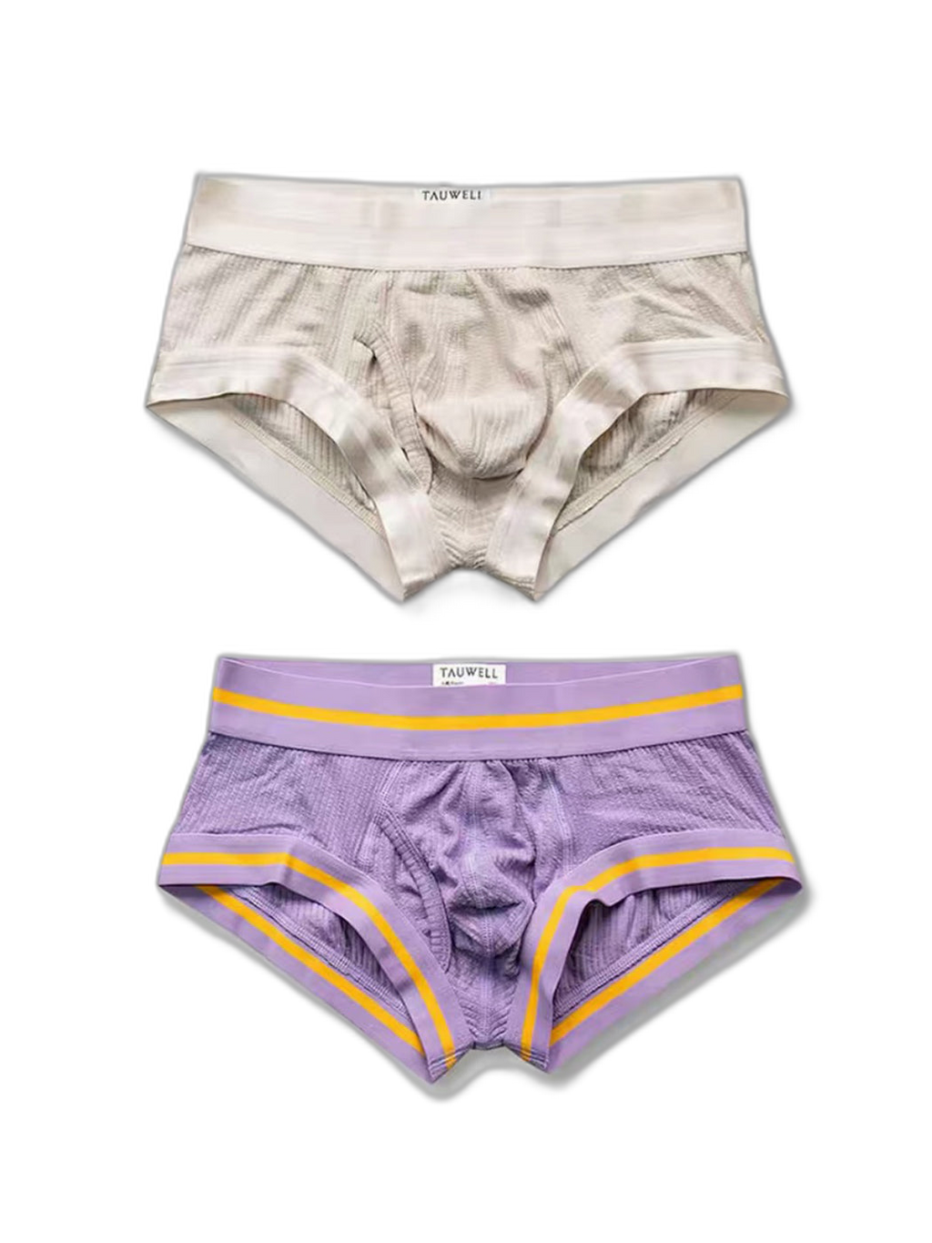 2 Pack Men's Spliced Color Trunks with Functional Fly