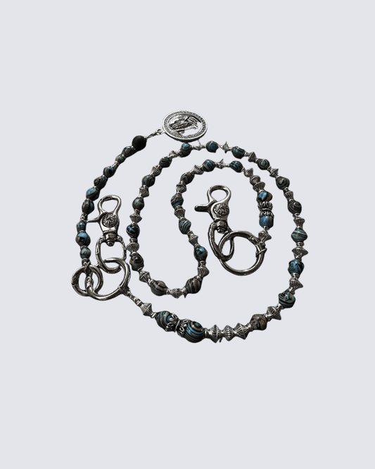 Handmade Turquoise Beaded Jean Chain