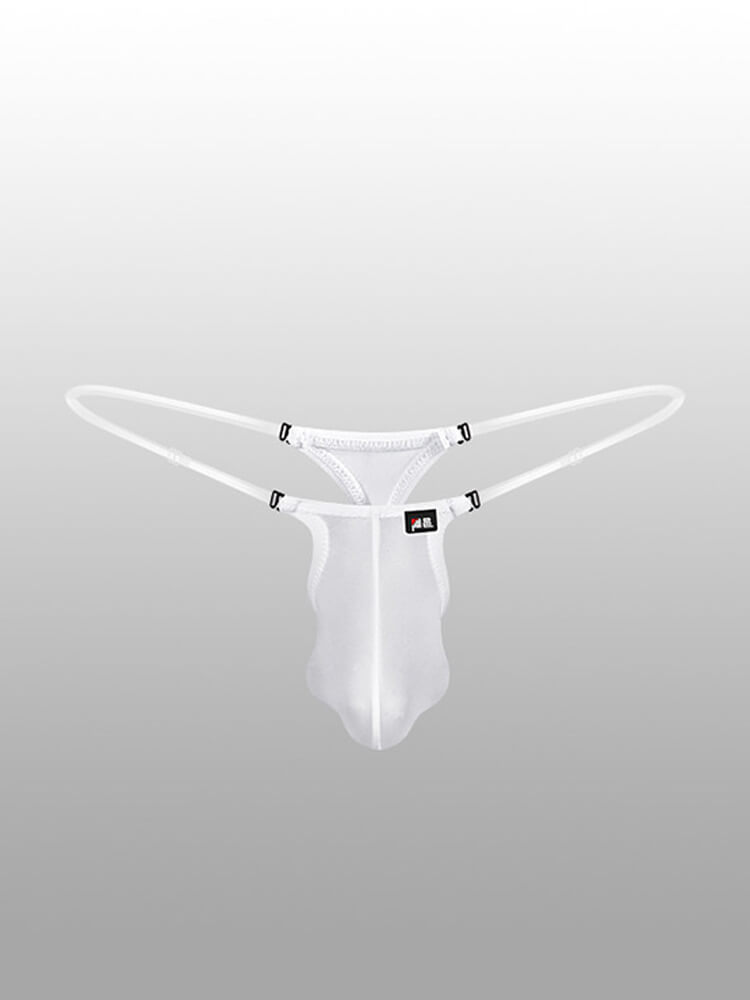 Men's Sexy Transparent Belt High Elastic Thong