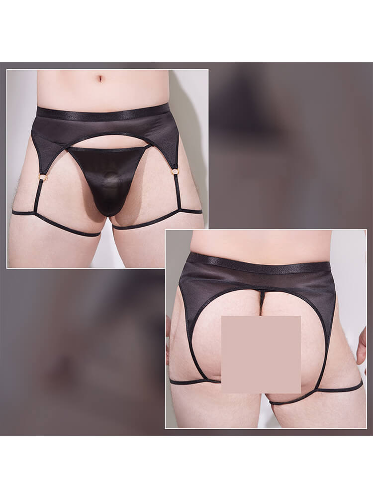 Men's Adjustable Ultra-Thin Breathable Sexy Bra Thong Set