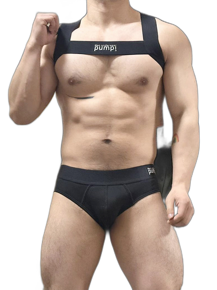 Men's Sporty Cut Anti-Chafing Stretch Fit Shoulder Strap & Underwear