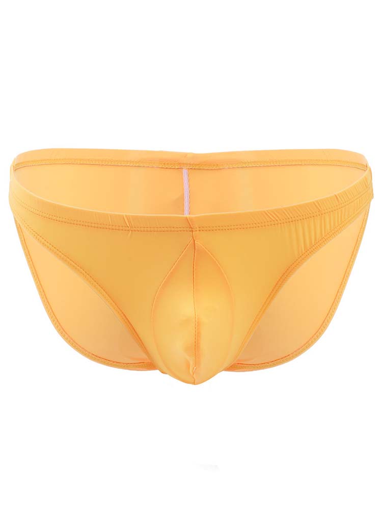 Men's Solid Color Translucent Low Rise Briefs